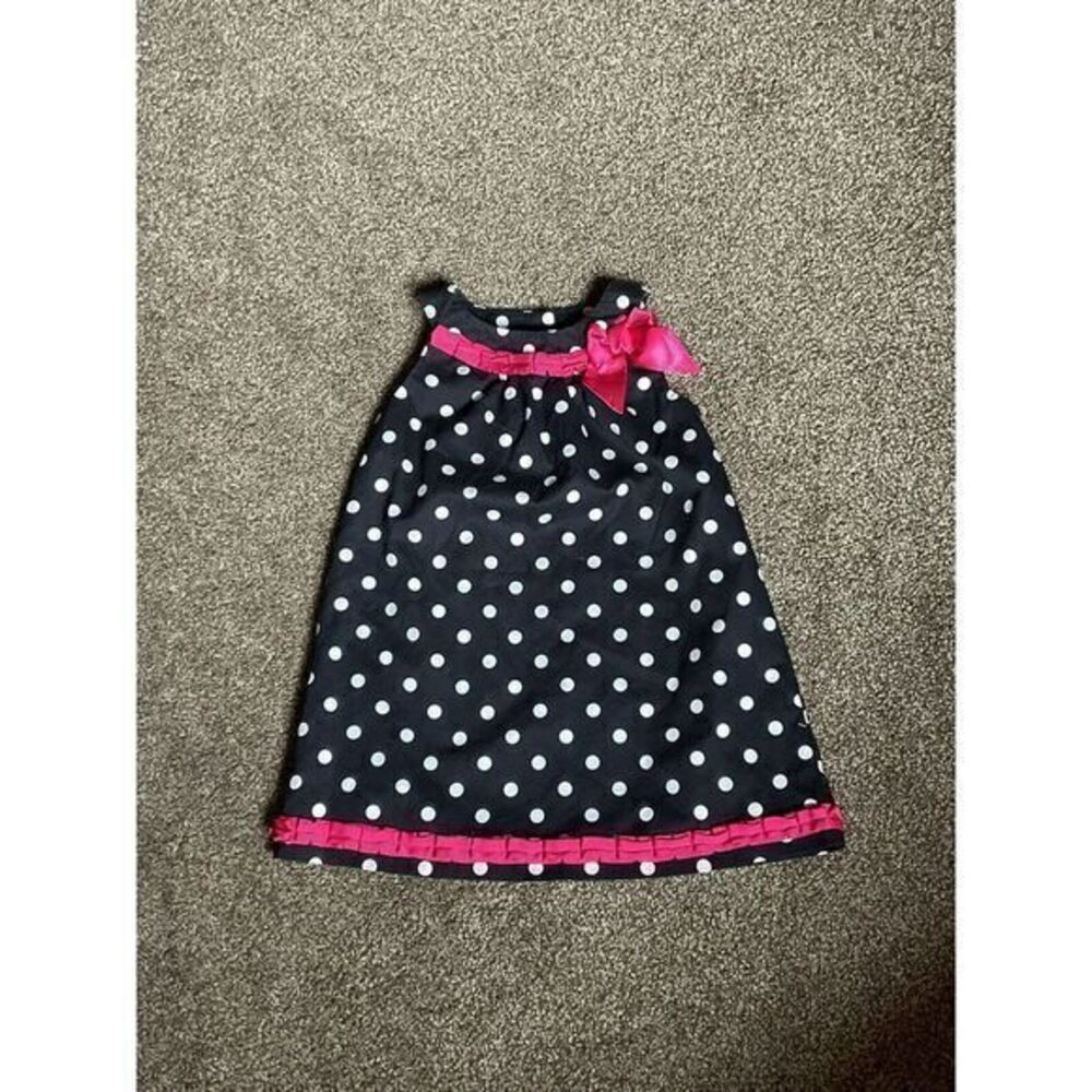 Vintage‎ Place 89 Black, Pink, & White Polka dot Dress Size 4T